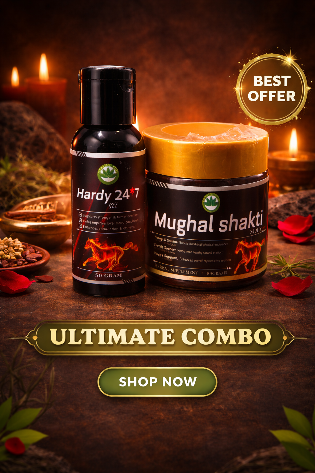 Hardy 24*7 Vitality Combo | Herbal Gel + Ayurvedic Majun for Stamina, Energy & Confidence