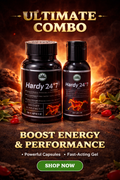 Hardy 24*7 Performance Combo | Capsule + Herbal Gel for Energy, Stamina & Confidence
