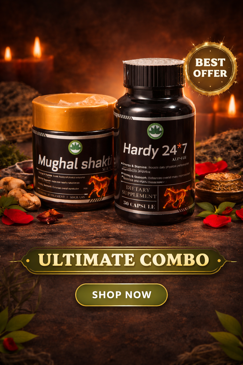 Hardy 24*7 Dual Power Combo | Capsule + Ayurvedic Majun for Energy, Stamina & Vitality