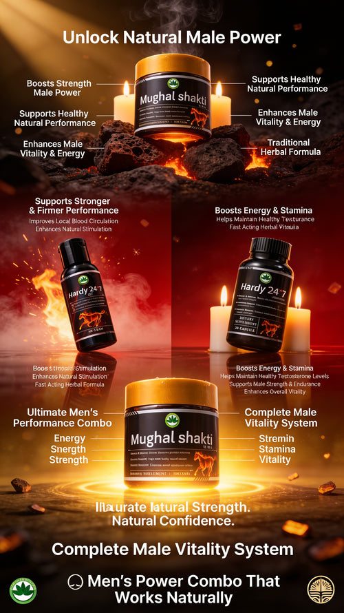 Hardy 24*7 Power Combo Pack | Capsule + Herbal Gel + Ayurvedic Majun for Energy, Stamina & Vitality